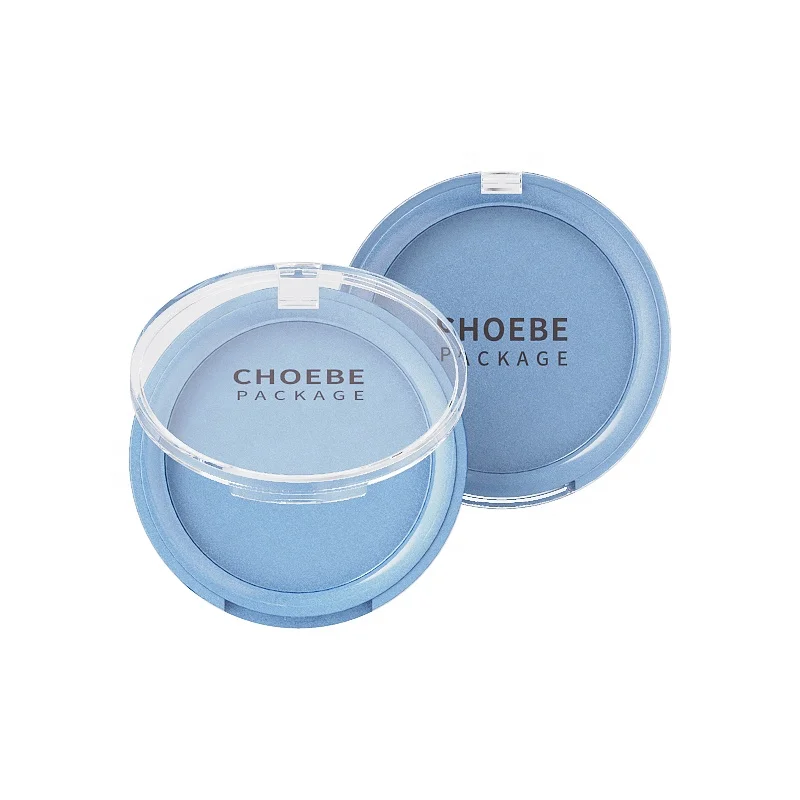 Eco Friendly Plastic Material Round Compact Pressed Powder Packaging Empty  Single Color Eye Shadow Palettes