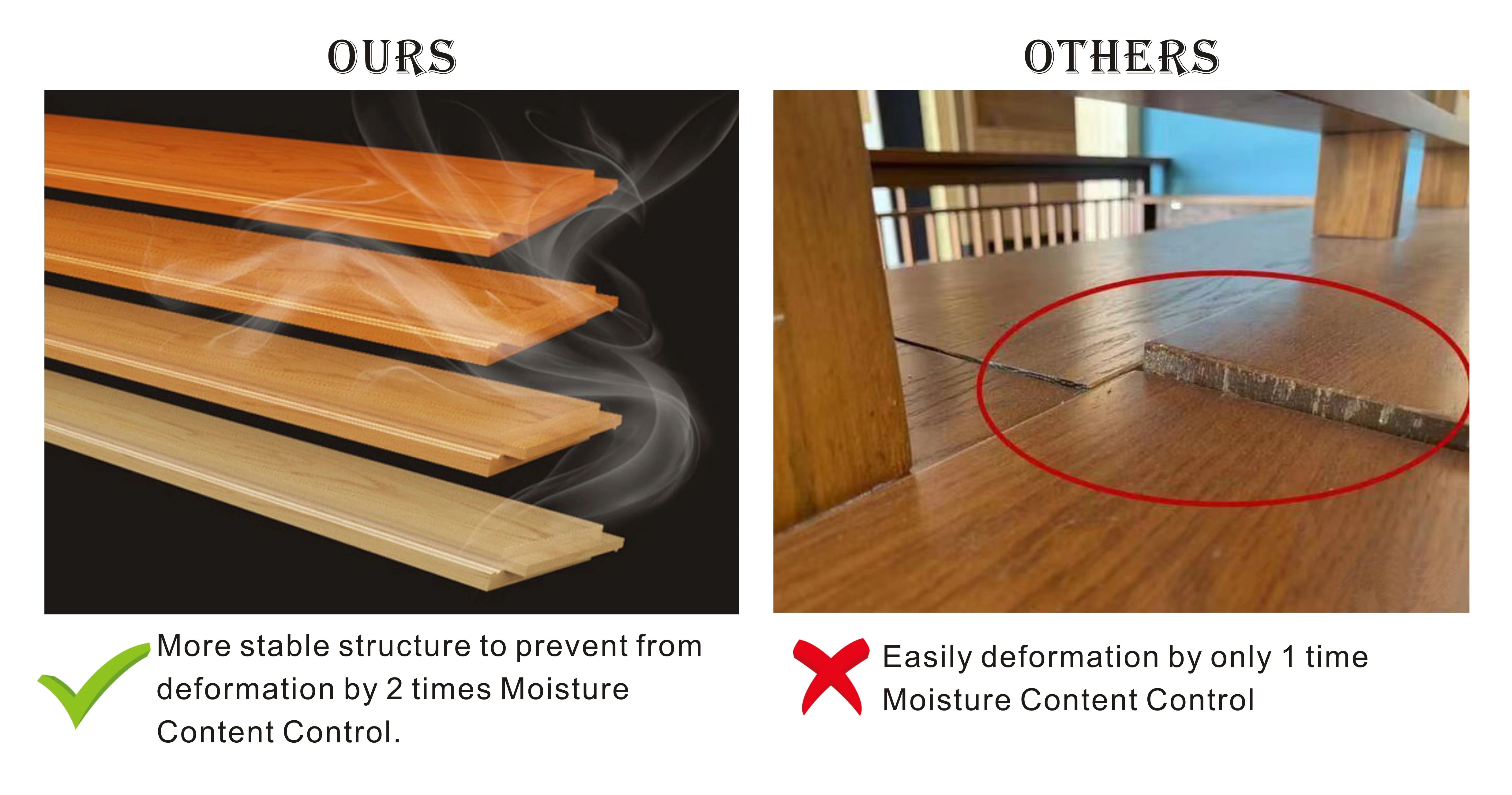 Multiple Sizes Unfinished Hardwood Oak Wood Flooring