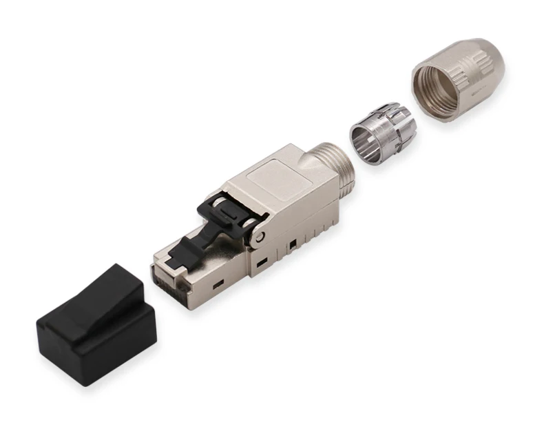 Toolless 8p8c Cat7 CAT8 male connectors tool free shielded modular plug
