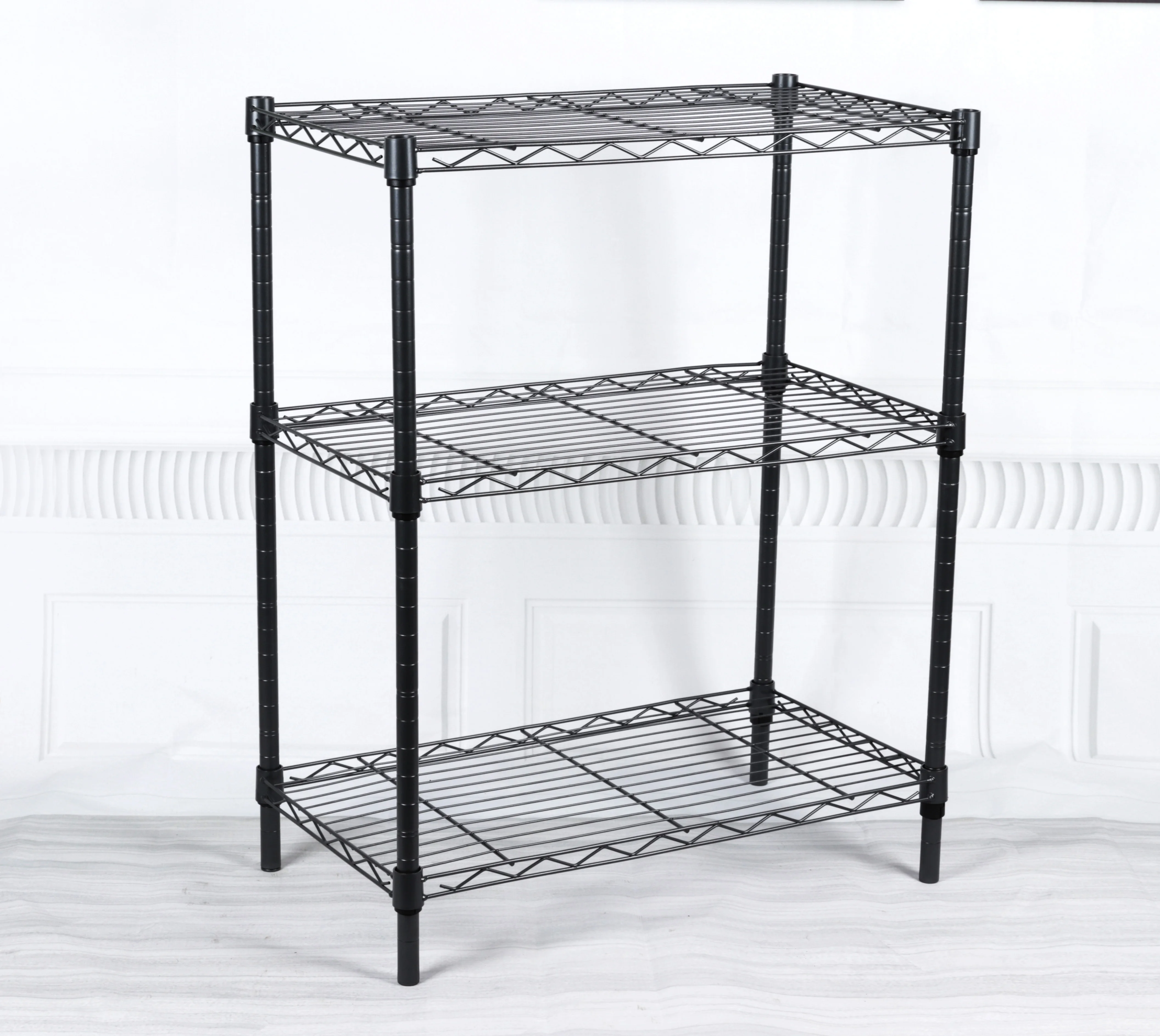 new multifunctional metal wire shelving units living room removable Storage racks Adjustable kitchen 3 tier Organizer holder