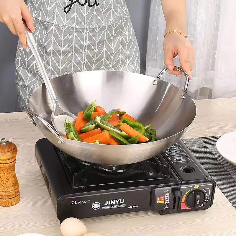 natural color cooking pot set Compact cooking pot easy to hold stainless steel pots