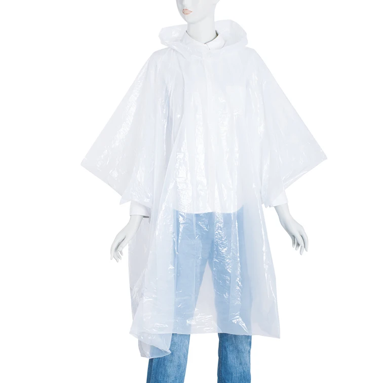 Square adult transparent raincoat/rain poncho