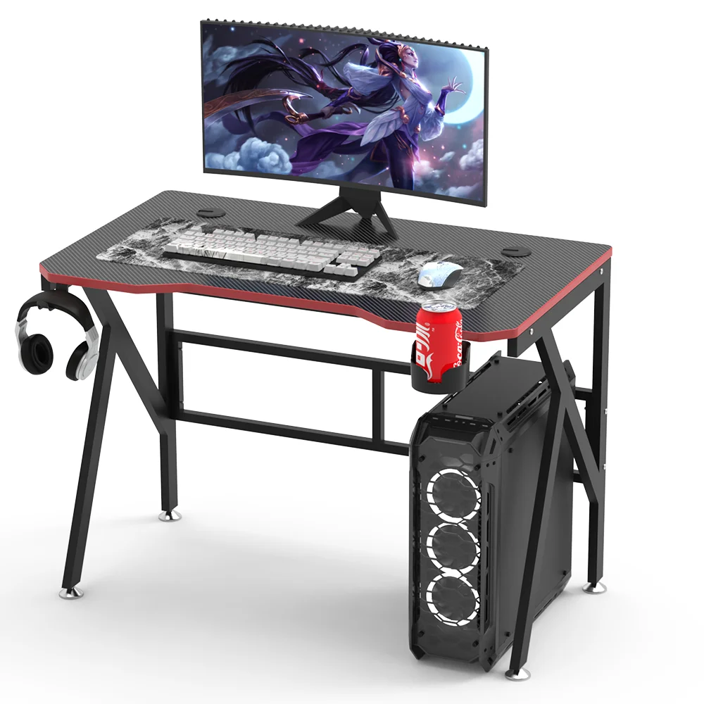 BEISIJIE, заводской прямой, K-образный черный дешевый настольный игровой компьютерный стол для офиса и учебы