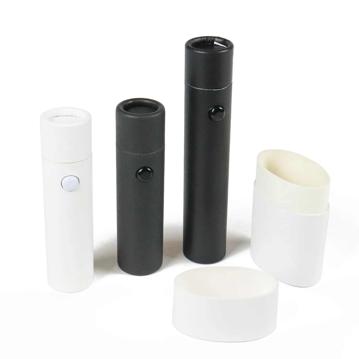 biodegradable cylinder kraft round paper tube 50ml packaging candle bottle lip gloss tube deodorant eco toothpaste paper tubes