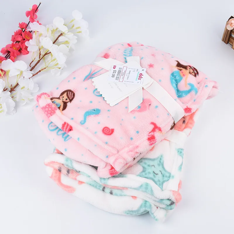 
Printed shawl knee blanket baby blanket trade children blanket factory custom 