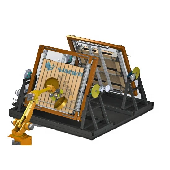 robot nailing wooden pallet board furniture nailing robot drive in nail wooden pallet board furniture robot arm gripper