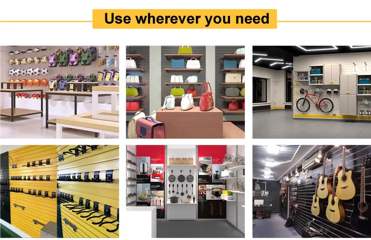 Slatwall Panels  for store Decorative Panel Slatwall Panel Garage  PVC Factory  PVC Fitting Factory