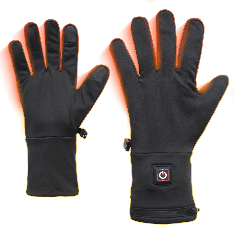 Thin Heated Gloves Rechargeable Ultra Slim Touch Screen Long-Lasting Warm Inner Ski Battery  Men Liner  Electric Heating Gloves