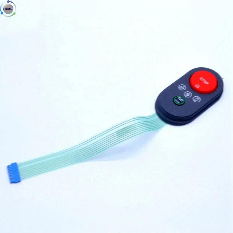 OEM Waterproof embossing membrane switch soft silicone conductive silicone button switch