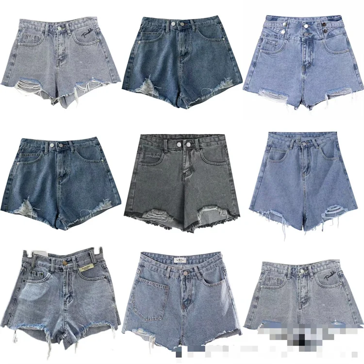 2021 summer new fashion slim blue jeans for women wholesale shop bulk mix clothes jeans short pant for women