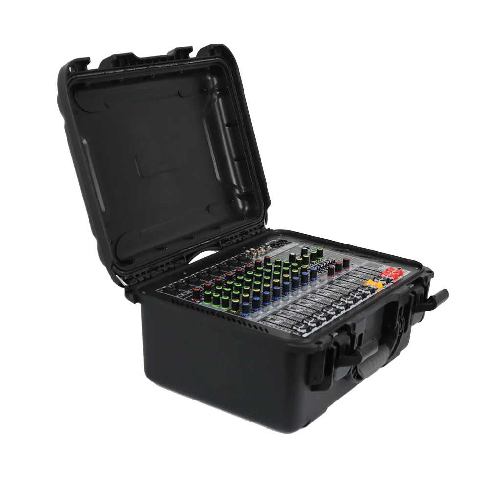 Portable box power mixer 8 channels 16 DSP effects USB interface