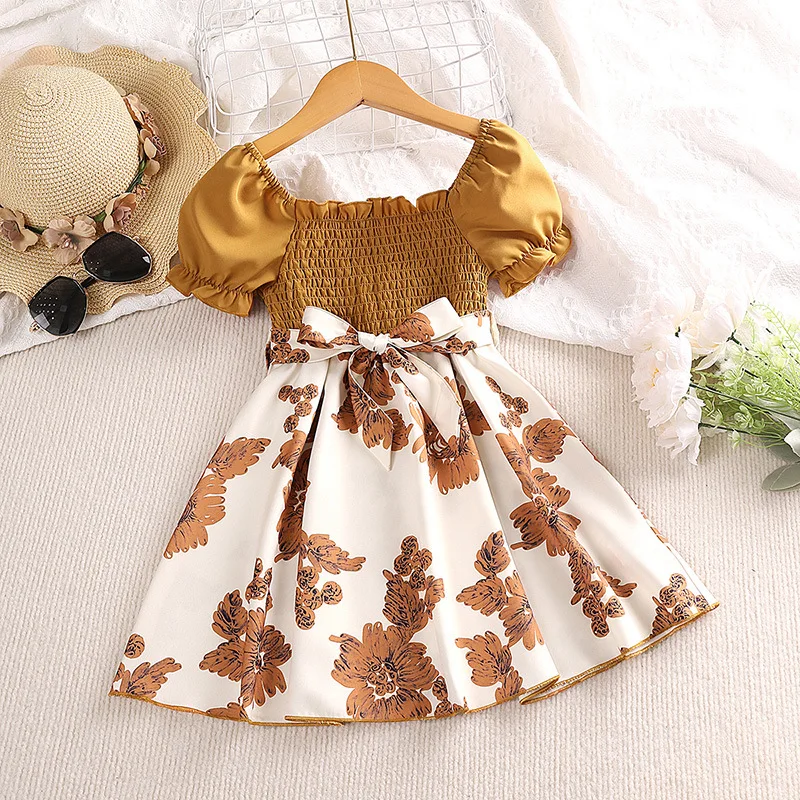 Good Quality Summer Kids Girl Dress Short Sleeve Good Price Casual Kids Dress