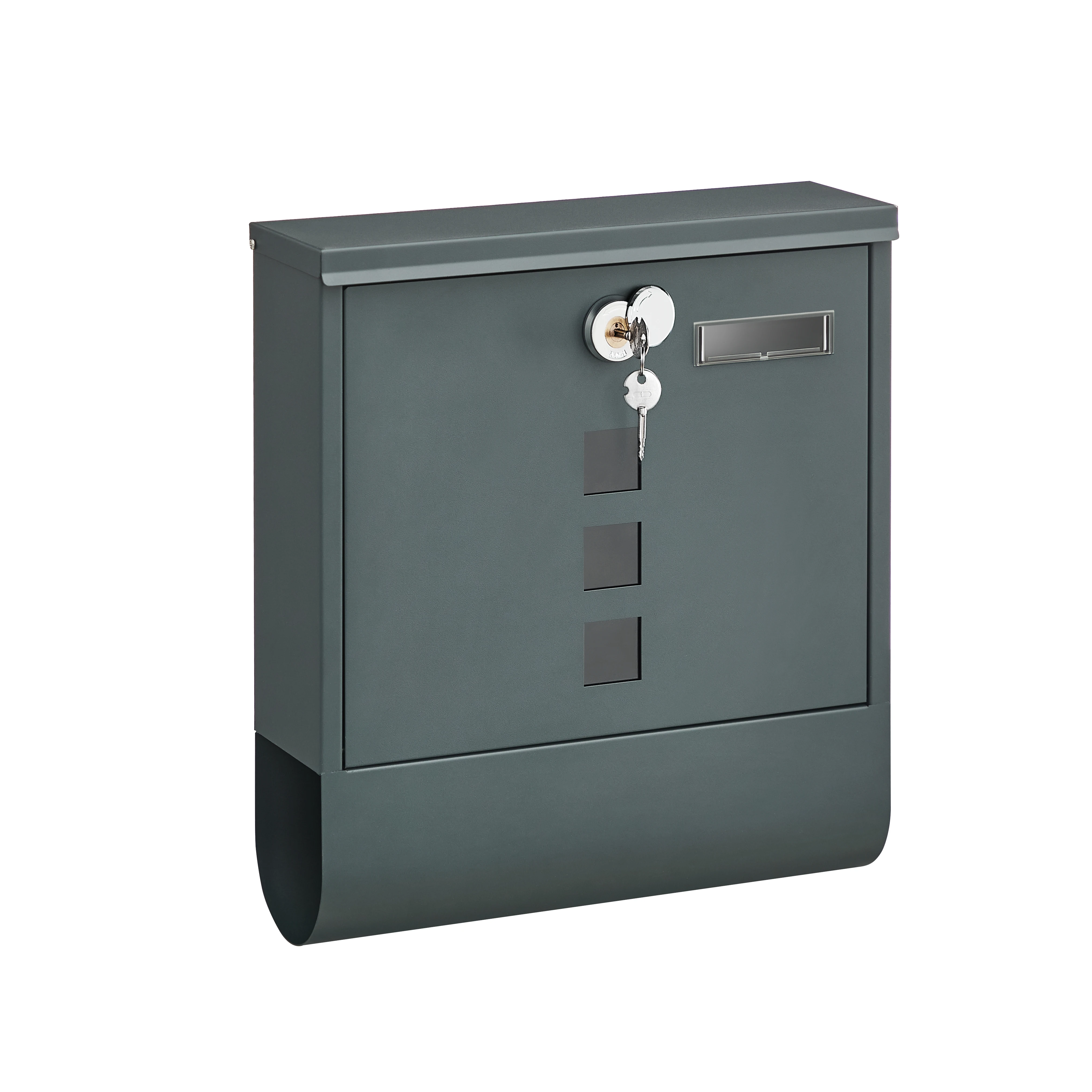 SONGMICS wholesale Steel Post box  Wall Mounted Letterbox with Copper Lock Cylinder Mailboxes Outdoor Modern