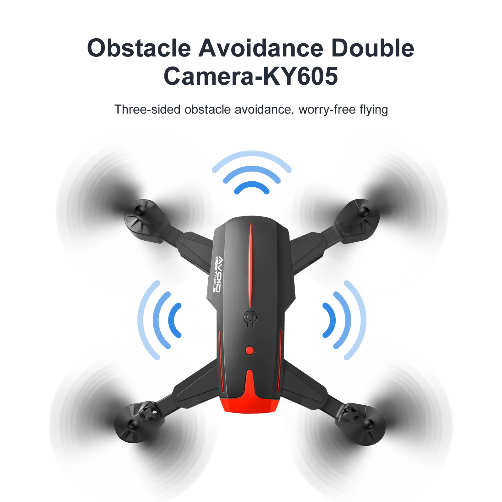 KY605 4K Rc Three Direction Obstacle Avoidance Drone With Camera Flying Toy Drone With Headless Mode High Speed Drone