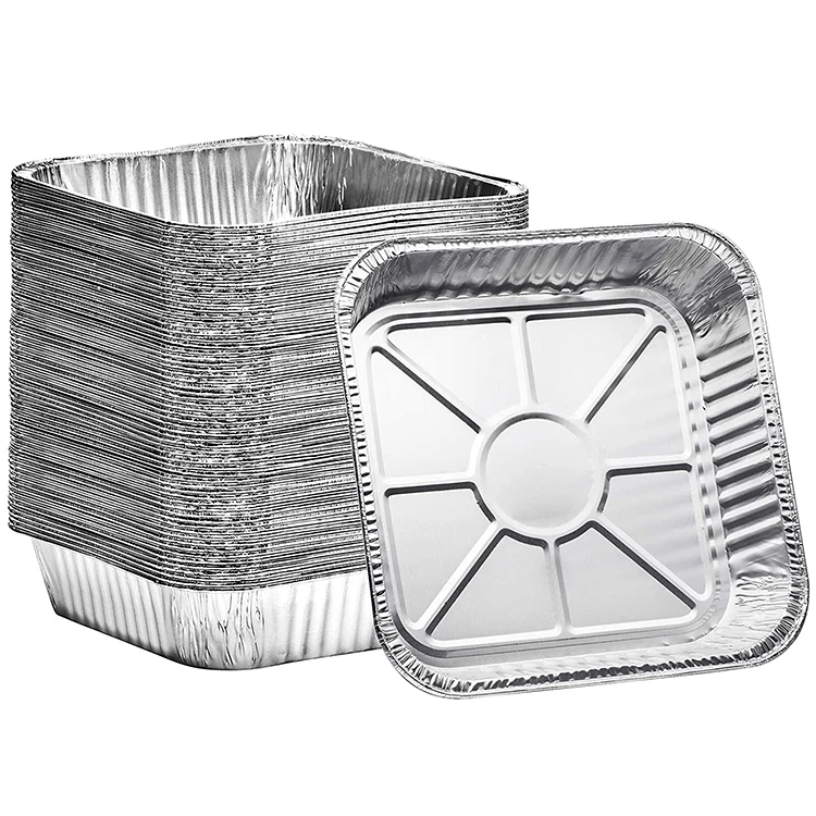 
Disposable food packing aluminum foil container carry out square baking tray 