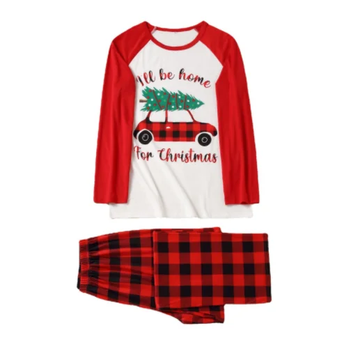 2021 New wholesale drop shipping lovely christmas tree printed family  matching christmas  pajamas sets  christmas  pajamas