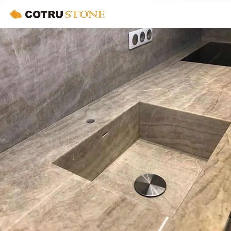 Hot Sale Dolomite Taj Mahal Stone Furniture Bathroom Vanity Countertops Indoor Laundrytop Customized Polished slabs