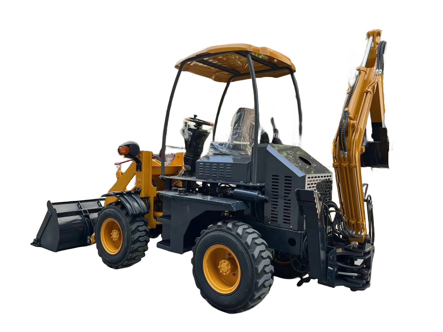 BSM10-50 mini awning style 1ton the cheapest small garden tractor front end loader backhoe