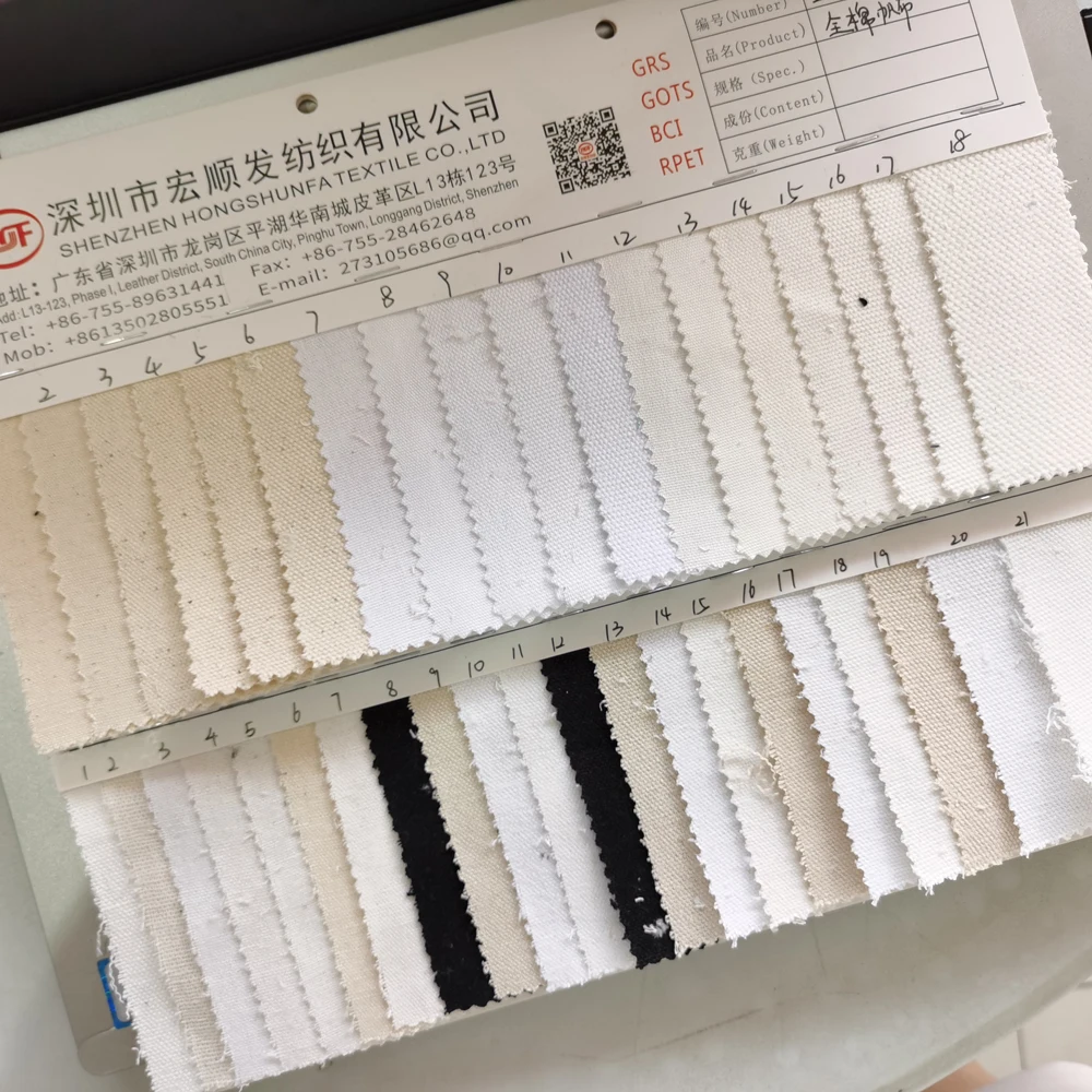 High Quality Recycled Canvas Fabric Eco-Friendly Durable Backpack Fabric RPET Washed Waterproof Canvas Fabric