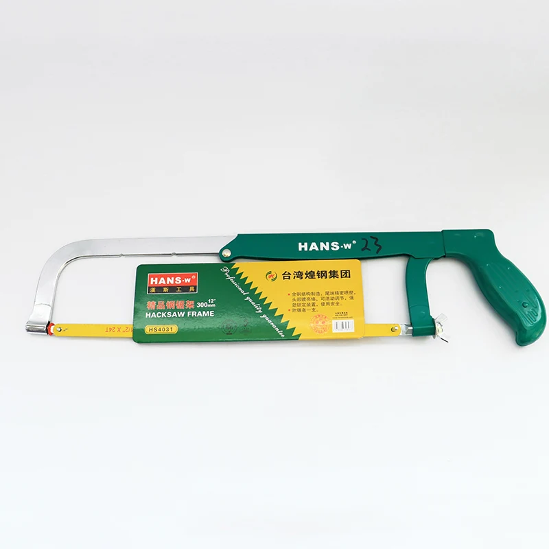 12inch Hacksaw Frame by HANS.w, Hand Saw Heavy Duty Adjustable Hacksaw for Steel Pipe Cutting, PVC, Carpentry Woodworking tool