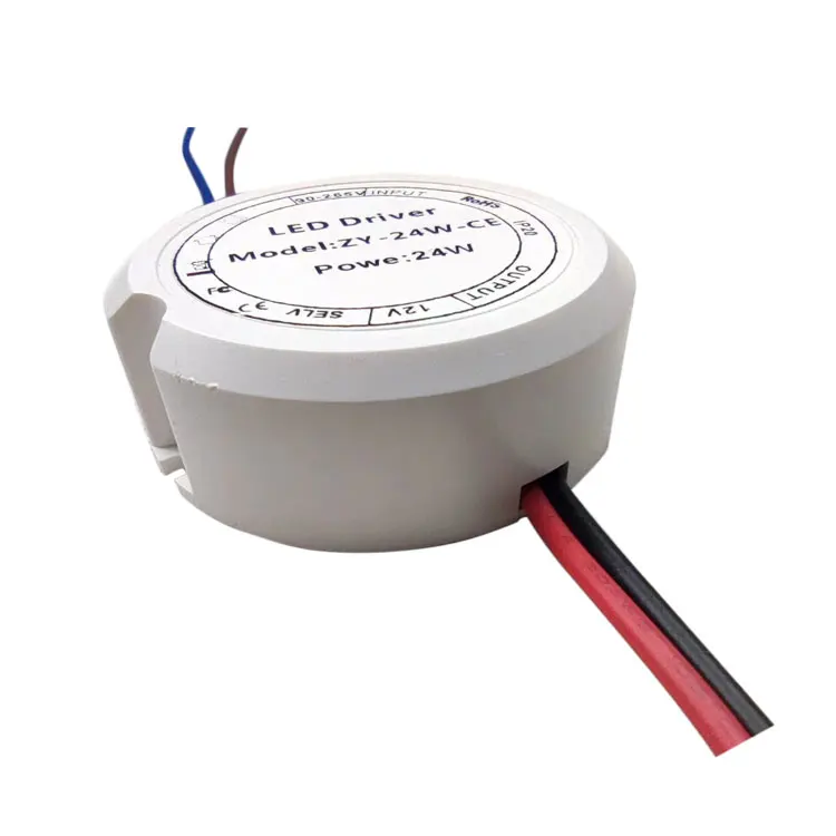 Оптовая Продажа с фабрики IP20 пластиковый светодиодный круглый корпус DC24V 36W 1.5A источник питания