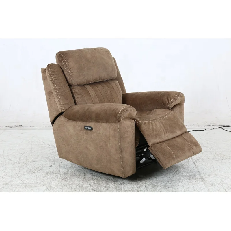 Классический дизайн замшевая кожа ткань 123 Электрическое Кресло для ленивых мальчиков с откидным столом и консолью хранения