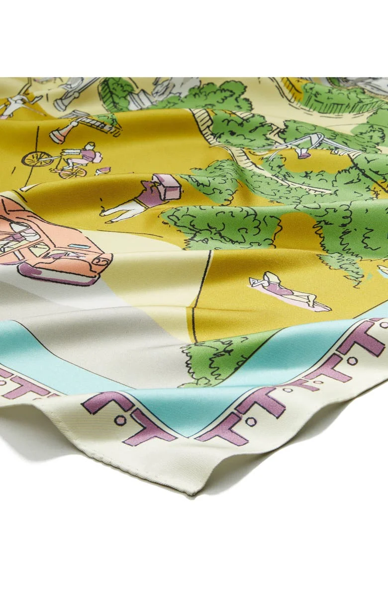 2024 New Fashion scarf Custom Digital Printing Silk Scarf for Women Satin Large Hair Scarves  90*90 cm