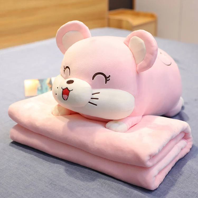 
Girls Boys ECO Friendly Cartoon Zoo Animal Character Baby Blanket for Kids 