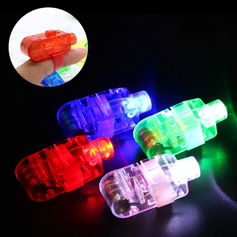 Glowing Toys Hot Wedding Festival Party Decor Red Blue Green White Colorful Glow Dark Led Finger Light