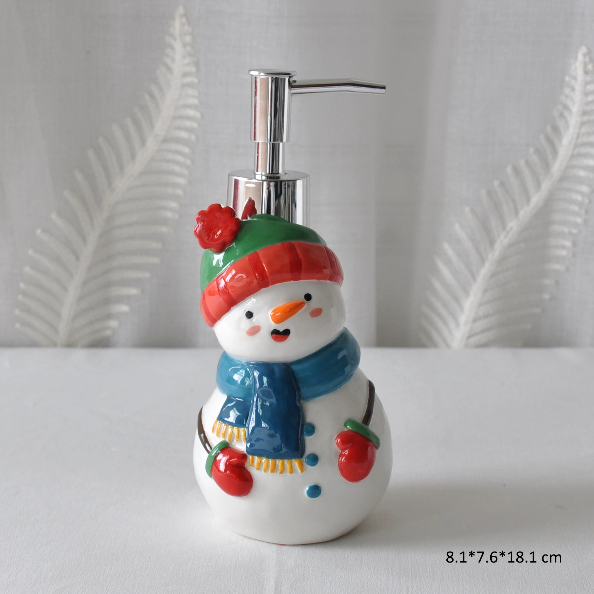 ODM/OEM Customized Handmade Cute Snowman Soap Dispenser For Hotel & Home Bathroom Accessories