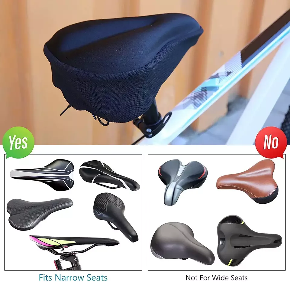 Comfortable Oversize Bike Seat Cover Extra Padded Memory Foam Bicycle Saddle Cushion