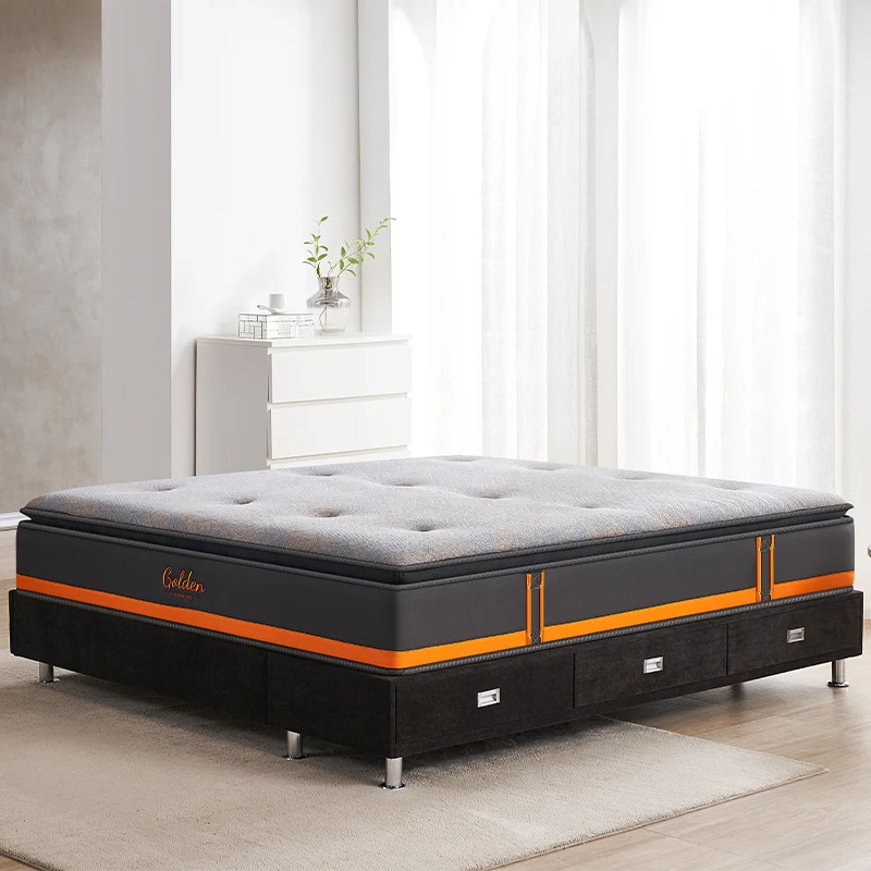 Orthopedic King Queen Full Size In A Box Rolled Up Hypo-allergenic Pillow Top Memory Foam Pocket Spring Mattress