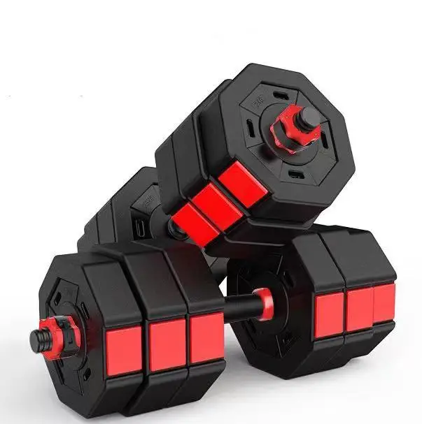 
Бетонная гантеля с пластиковым покрытием для штанги, домашнее оборудование для спортзала, 10 кг/15 кг/20 кг/25 кг/30 кг 