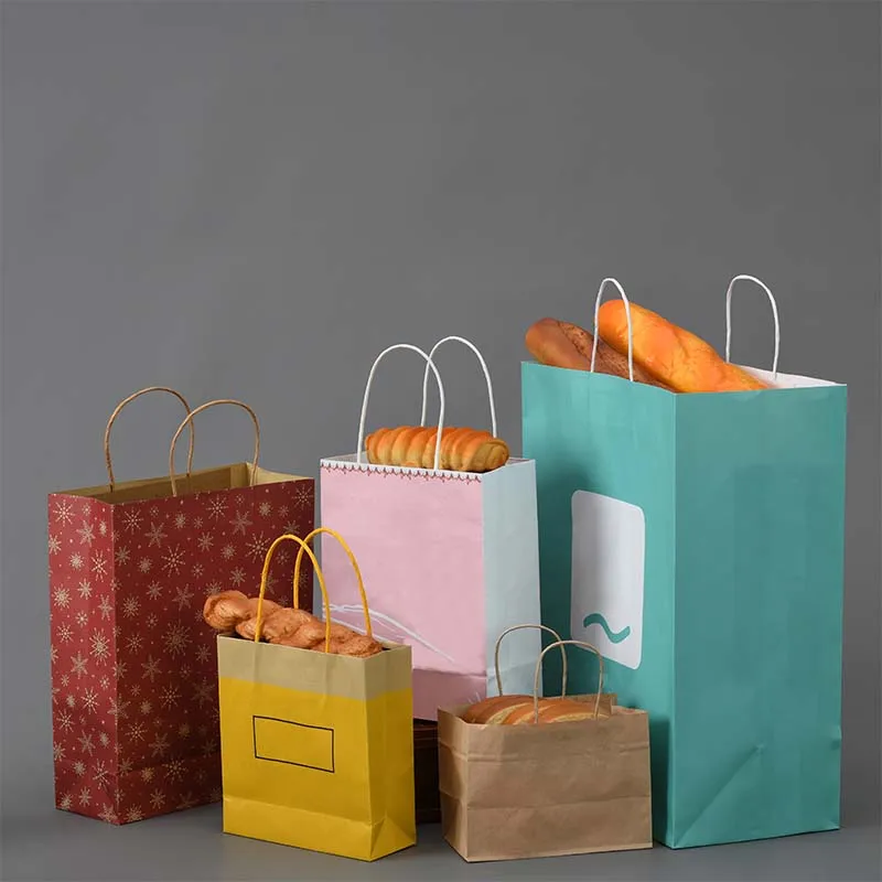 Custom Marketing Kraft Paper Packaging Shopping Bag Kraft Paper Thankyou Party Bags
