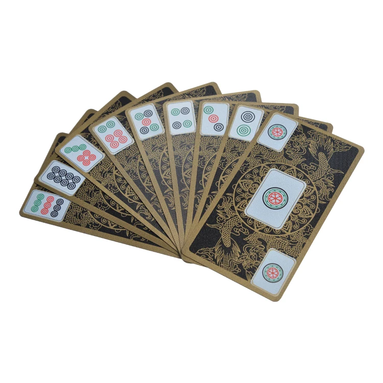 
High Quality PVC Mahjong Pattern Games Playing Cards 