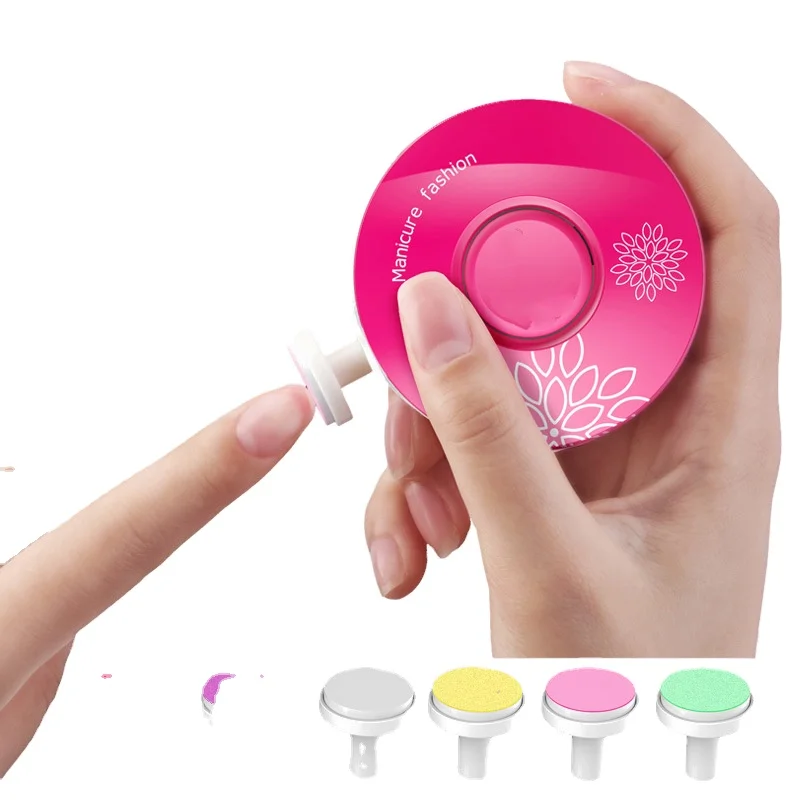Round Shape Travel Portable Adults Baby Nail Trimmer Files Machine Drill Electric Nail Cutter Nail Clipper for Kids Infant