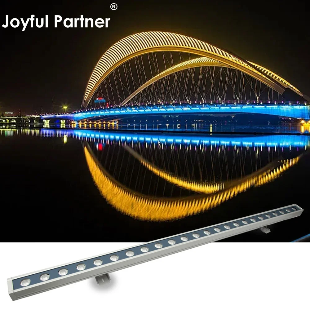 Лидер продаж DMX512 управление RGB3in1 Светодиодный линейный фасадный настенный светильник для коммерческого строительства и ландшафта