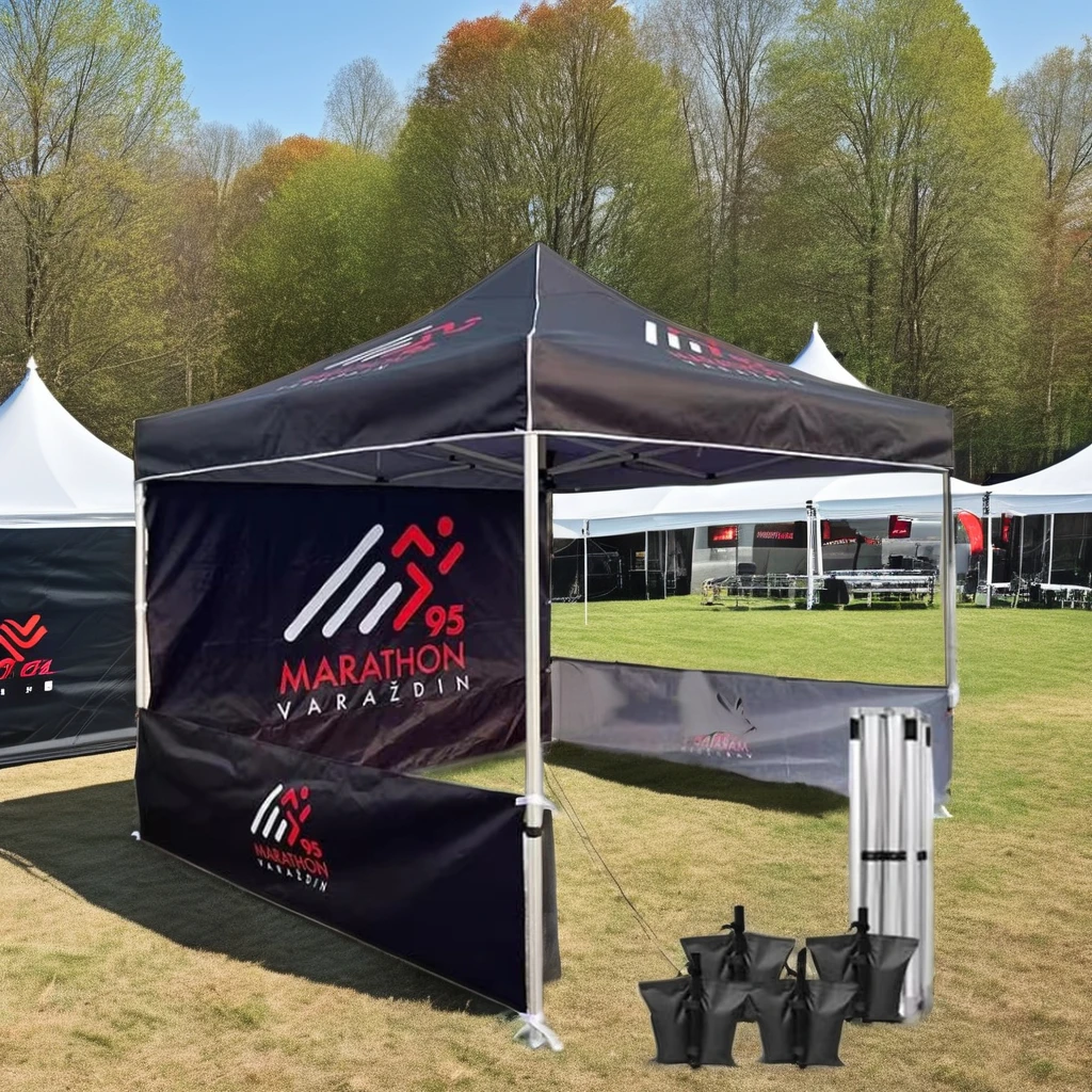 Waterproof 3x6ft Aluminium Steel Pop-up Exhibition Tent 10x10ft Outdoor Folding Gazebo Event Advertising Canopy 5m Party Wedding