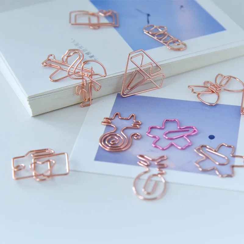 Manufacturers Customize Special-Shaped Metal Paper Clips Creative Color Cartoon Styling Free Design for Paper Clip Folders