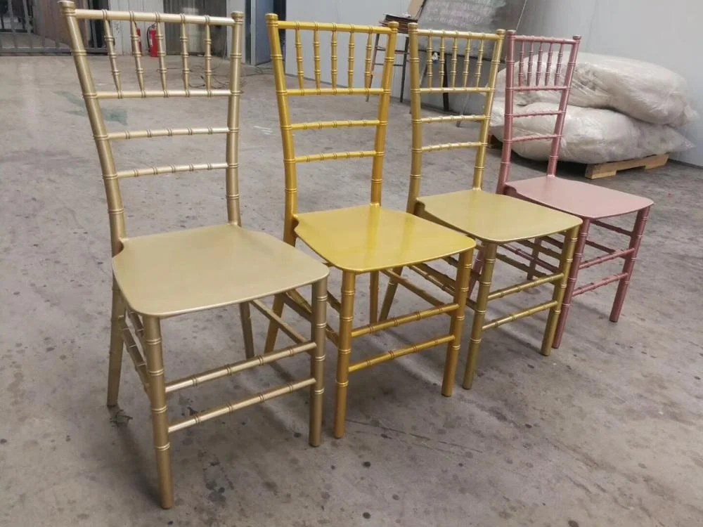 Event party rental wedding chairs made of polycarbonate with ivory and white cushion