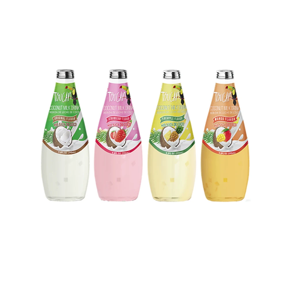 
Toucan Coconut Milk with Nata De Coco 24 Bottles / 9.8 Fluid Ounce with Delicious Different Flavors. 