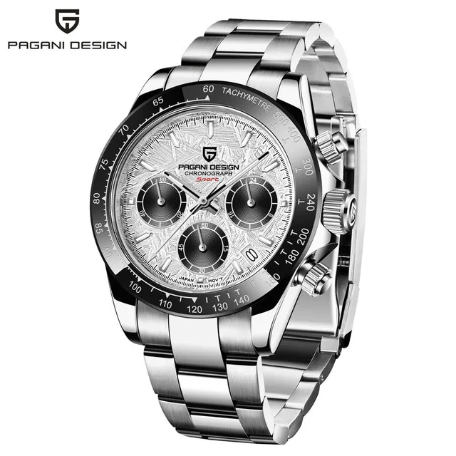Pagani Design 1664 Rubber Chronograph Watch Designer Fashion For Men Japan Miyota Quartz Calendar Watches