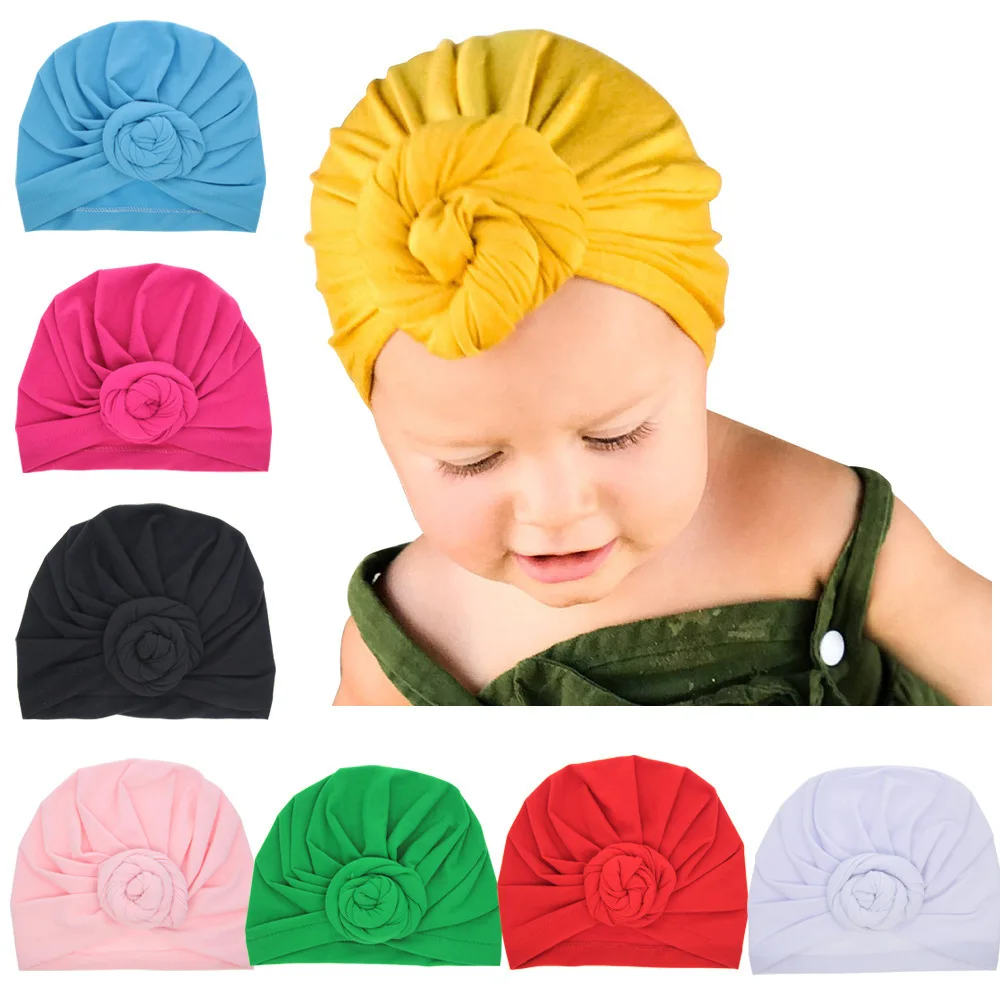 Trendy Snail Knot Cute Newborn Beanie Hats Headwrap Infant Toddler Cotton Hair Turban Accessories For Children