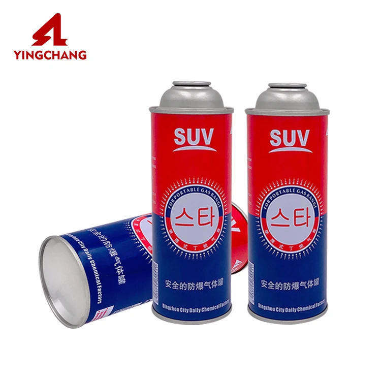 Tinplate empty butane gas straight wall aerosol tin can