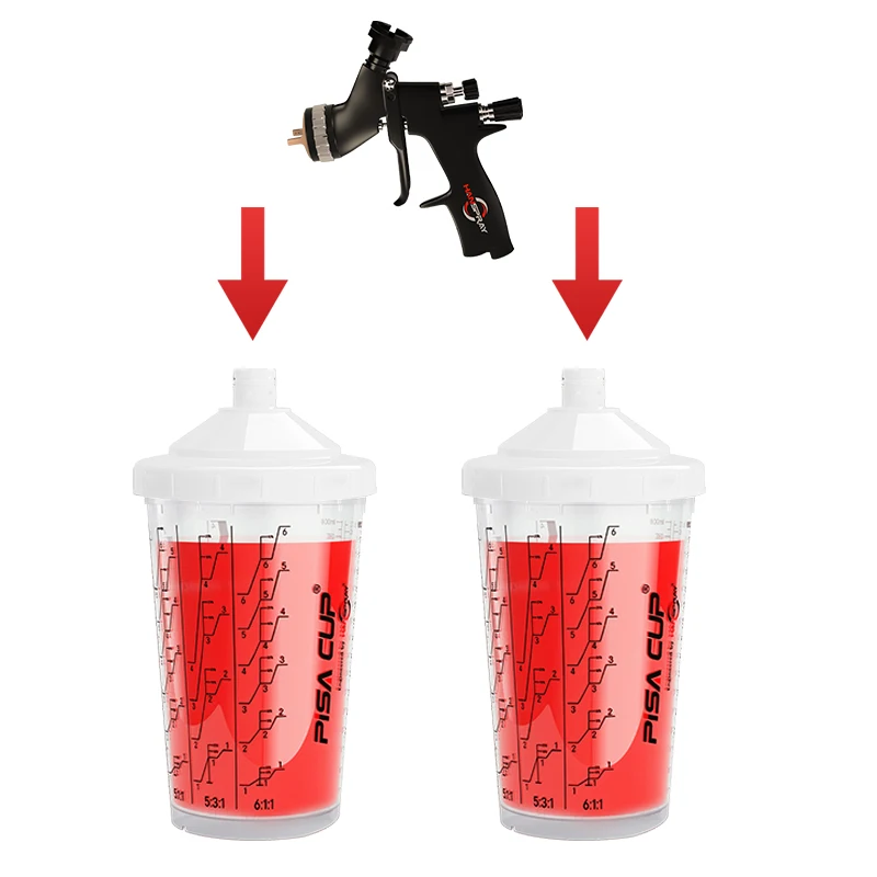 Spray Gun Cup 125Mic Paint Mixing Cup Spray Gun Accessories Repair Tool Spray Gun Cup For Car Truck Painting