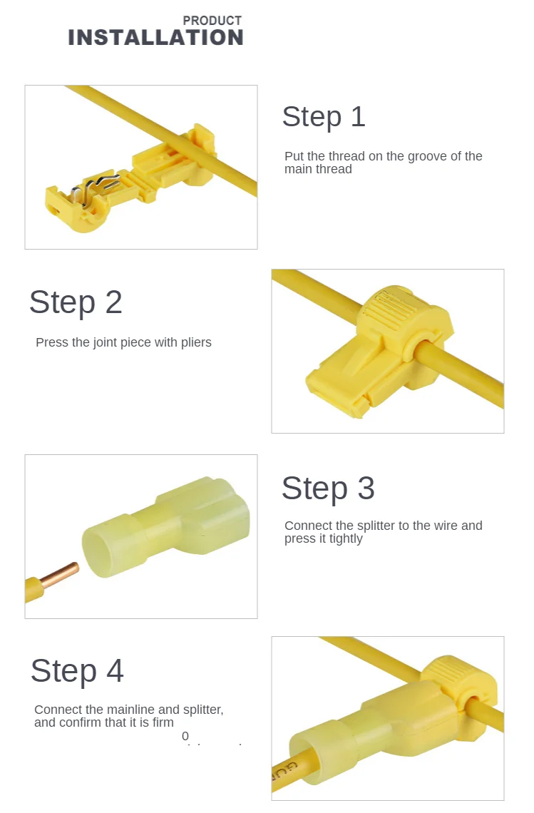 
Quick Electrical Cable Connectors Snap Splice Lock Wire Terminal Crimp Electric Terminals Waterproof Wire Connector 