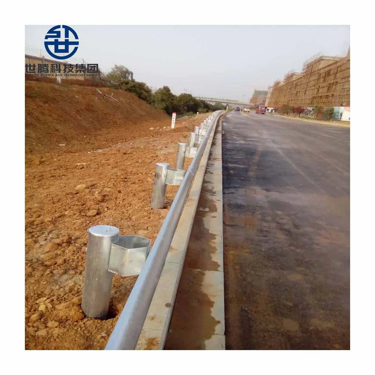 Hot Dipped W Beam steel metal guardrail crash barrier guardrail post highway guardrail price