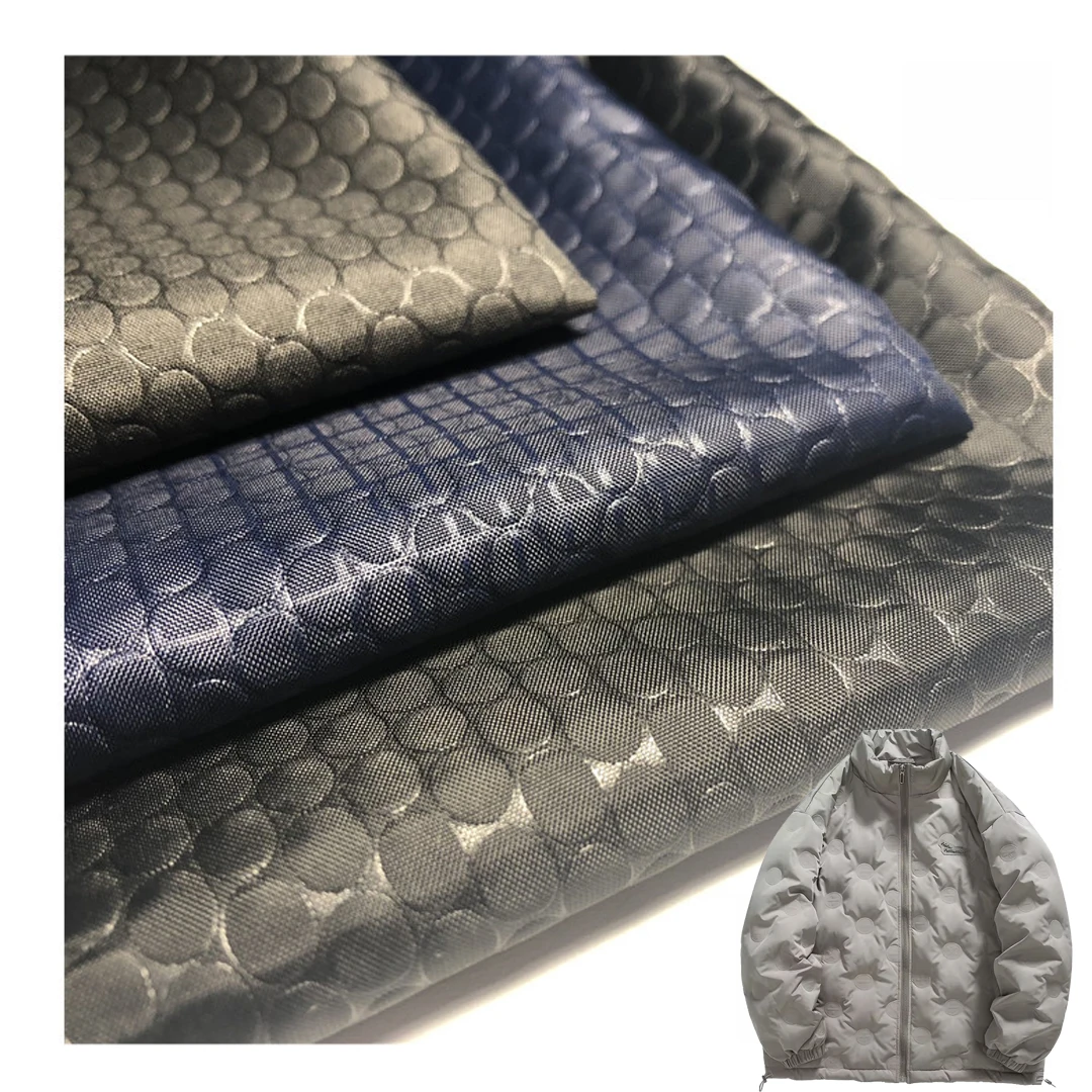 3D жаккардовая ткань для одежды с тиснением