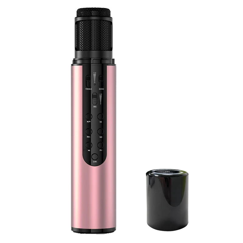 Профессиональный портативный беспроводной микрофон, портативная караоке-машина, микрофон, динамик, музыкальный проигрыватель