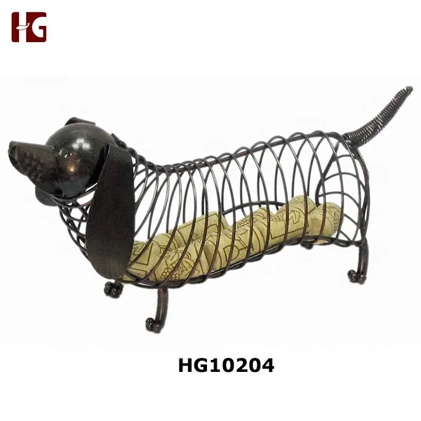 Pig figurine home decor Iron metal Wine Cork Holder